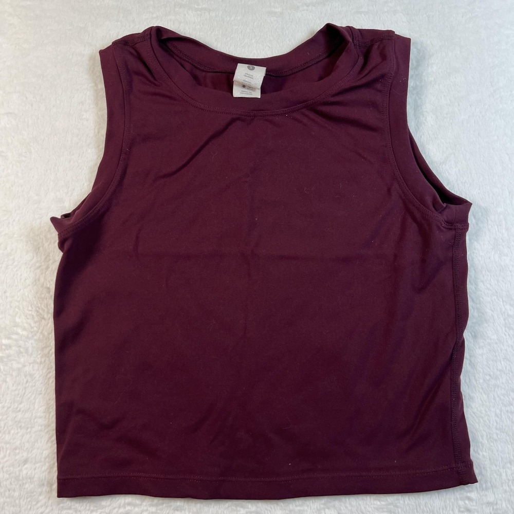 Paragon Fitwear Tank Top Womens Small Red Cropped Sleeveless Athletic Stretch